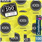 100 x Exs Banana Flavoured Condoms  | Vegan  |  Bulk Sealed Wholesale Pack