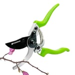 SYEONKOS Secateurs, Garden Secateurs, Secateurs & Pruning Scissors, Gardening Pruning Shears, Carbon Steel Hand Bypass Pruner, 8.5 Inch Green Garden Shears (SJ-2)