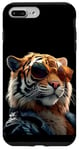 Coque pour iPhone 7 Plus/8 Plus Tigre avec Lunettes de Soleil J'aime les Tigres Grands Chats