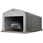 5x10m tente-garage de stockage, porte 4,1x2,5m, toile pvc d'env. 550 g/m²