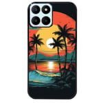 Coque noire pour Honor 70 LITE hawaii palmier