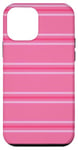 Coque pour iPhone 12 mini Rose rayé Girly Esthétique Preppy Stripe