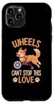 Coque pour iPhone 11 Pro Chien en fauteuil roulant avec handicap pour propriétaire de chien