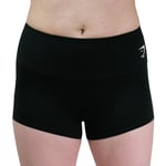 Gymshark Quad Womens Short Tights Black Gym Training Workout Fitness Shorts