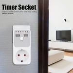 (EU Plug 16A 3680W)180~260V USB Smart Digital Countdown Timer Socket For SG