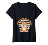 Womens Life Goal Pet All The Dogs For Women Kids Funny Dog V-Neck T-Shirt