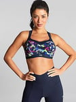 Panache Sport Wired Supportive Sports Bra - Graphic Print, Multi, Size 32J, Women