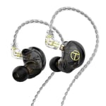 HIFI Basse écouteurs In Ear écouteurs Moniteur Casque Sport Antibruit Casque pour MT1 ST1 CA2 TA1 EDX, avec Micro, Noir