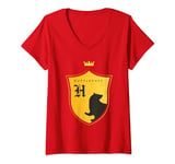 Harry Potter Hufflepuff 'H' Shield Crest T-Shirt avec Col en V