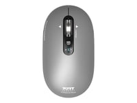 PORT Connect Professional PURE - Souris - rechargeable - optique - 4 boutons - sans fil - 2.4 GHz, Bluetooth - récepteur sans fil USB