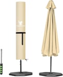 Housse Parasol Déporté,Housse Parasol,Housse de Protection pour Parasol,Contre Les intempéries,avec Fermeture Éclair pour Parasol de 2 à 4m pour Parasols Jardin Plage (Beige, 240-57-57-57cm)