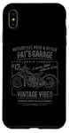 Coque pour iPhone XS Max Pat's Garage Design de moto pour le nom Pat