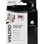 VEL-EC60241 Bande auto-agrippante à coller partie velours et partie agrippante, extra-fort (l x l) 1000 mm x 50 mm noir 1 m W38294 - Velcro