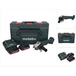 Metabo W 18 L 9-125 Meuleuse d'angle sans fil 18 V 125 mm + 2x batterie 4,0 Ah + chargeur + metaBOX