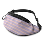 XCNGG Sac de taille en cours d'exécution Sac de taille de loisirs Sac de taille Sac de taille de mode Lavender Stripes Fanny Packs for Women and Men Waist Bag Adjustable Belt for Outdoors Workout, Tra