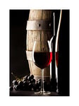 Wee Blue Coo Food Drink Photo Red Wine Grape Barrel Wall Art Print