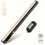 bravzurg Lampe de Bureau LED Sans Fil avec Detecteur Mouvement, 4000mAh Lumiere Rechargeable USB, Reglette LED Cuisine Magnétique Télécommande, Éclairage Murale pour Placard, Tableau, Miroir, Armoire