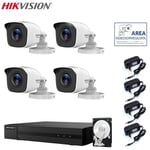 Hikvision - video surveillance camera kit dvr 8 channels 2 mpx 500 gb