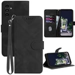 GOTOURED for Samsung A14 Case Wallet, A14 Phone Case Card Holder Leather Kickstand Flip Cases,Wrist Strap,Magnetic Closure,Shockproof Protective Cover for Samsung Galaxy A14 4G/5G 6.6 Inch (Black)