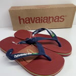 Havaianas Kids Brasil Logo Flip Flop Size UK 13C Red