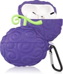 Coque pour AirPod Pro 2019/Pro 2 Gen 2022 en silicone pour AirPods Pro,Mignonne et amusante,Dessin animé 3D Kawaii amusant,Doux,Tendance,Pour filles, garçons, filles,Fruits violets