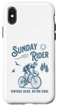 Coque pour iPhone X/XS Vélo rétro pour cycliste Sunday Ride Club Racing