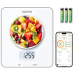 RENPHO Kitchen Scales for Accuracy Measurements, Smart Food with White 