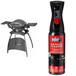 WEBER Barbecue électrique Weber Q 1400 Stand Electric Grill & Nettoyant Barbecues Q et Pulse - Spray Nettoyant Biodégradable - Accessoire Barbecue Weber - Conçu