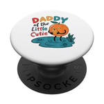 Daddy Little Cutie Baby Shower Orange 1er anniversaire PopSockets PopGrip Interchangeable