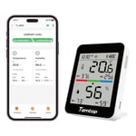 T1 Hygromètre Et Thermomètre Intérieur Connecté Moniteur De Température Et Humidité Thermometre Numérique Pour Maison Bureau Bluetooth Avec App