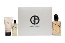 GIORGIO ARMANI SI GIFT SET 100ML EDP + 50ML BODY LOTION + 15ML EDP - WOMEN'S