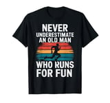 Old Man Running Humor Design Funny Runner T-Shirt