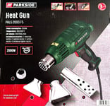 Parkside 2000W Hot Air Heat Gun With 4 Nozzles | Corded Electric - NEW