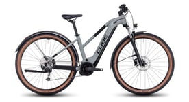 Vtt electrique semi rigide cube reaction hybrid performance 500 allroad trapeze shimano alivio 9v 500 wh 29   gris vert swamp 2023