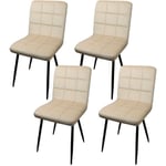 Sifree - Lot de 4 Chaise de salle à manger,chaises en velours, Siège rembourrée, tissu imitation daim, pieds en métal, charge 120 kg, pour salle à