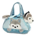 Aurora, 32789, Fancy Pal, Peek-A-Boo Husky Dog, 8In, Soft Toy, Blue and Grey