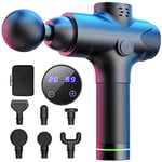 LYWIR Deep Tissue Percussion Massager Handheld Hammer Massager Massage Gun with 6 Massage Heads,for Athletes Pain Relief