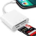 [Apple Mfi Certified] Lecteur De Carte Sd Pour Iphone Ipad, Adaptateur Lightning Vers Carte Sd Pour Micro Sd/Sd/Charging, Adaptateur De Carte Mémoire Photographie Pour Iphone 14 13 Xs Xr X