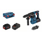 Perforateur SDS Plus Bosch Professional GBH 18V-26F, avec 2 batteries ProCore 5,5Ah, Chargeur, en L-Boxx - 061191000F