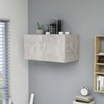 Bonnevie - Armoire murale, Meuble Haut, Armoire Etagère de rangement Gris béton 80x39x40 cm Aggloméré HYB75119