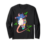 Mouse Skateboard Mouse Skateboarding Retro Skating Mouse Long Sleeve T-Shirt