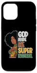 Coque pour iPhone 12/12 Pro Black Queen Natural Hair Beauty God Made Me Mélanine pour femme