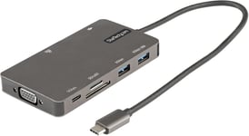 Adaptateur Multiport Usb-C-Dock De Voyage Hdmi 4K 30Hz Ou Vga-Hub Usb 3.0 5Gbps-100W Power Delivery-Sd/Micro Sd-Gbe-Mini Dock Usb Type-C-30Cm(Dkt30Chvsdpd)