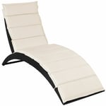 Chaise longue transat 200cm pliable avec coussin Detex®Coussin forme ergonomique