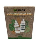 Garnier Ultimate Serum Duo. 30ml Vitamin C Serum/30ml Hyaluronic Aloe Serum. New