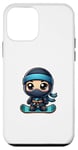 Coque pour iPhone 12 mini Planche Ninja Snowboard Ninja Snow Rider Snowboard