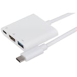 Maplin USB-C Multiport Hub Adapter, 3-in-1 with 4K HDMI @30Hz, USB-C Power Delivery PD Charging 87W, USB-A 3.1 Gen1 for MacBook Air, MacBook Pro, Dell XPS, Lenovo ThinkPad and more