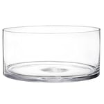 YOUEON Grand Vase cylindrique en Verre - 10,2 cm de Haut x 20,3 cm de Large - Terrarium cylindrique en Verre - Décoration de Table pour Mariages, événements - Bougie Pilier - Arrangement Floral -