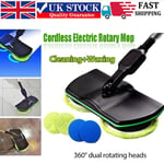 Electric Rechargeable Cordless Floor Cleaner Scrubber Sweeper Polisher Mop 2 In1