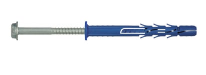 Nylonplugg med skrue RawlPlug R-FF1-N-14K240; 13,8x240 mm; 10,8x251 mm; SW17/T50; 25 stk